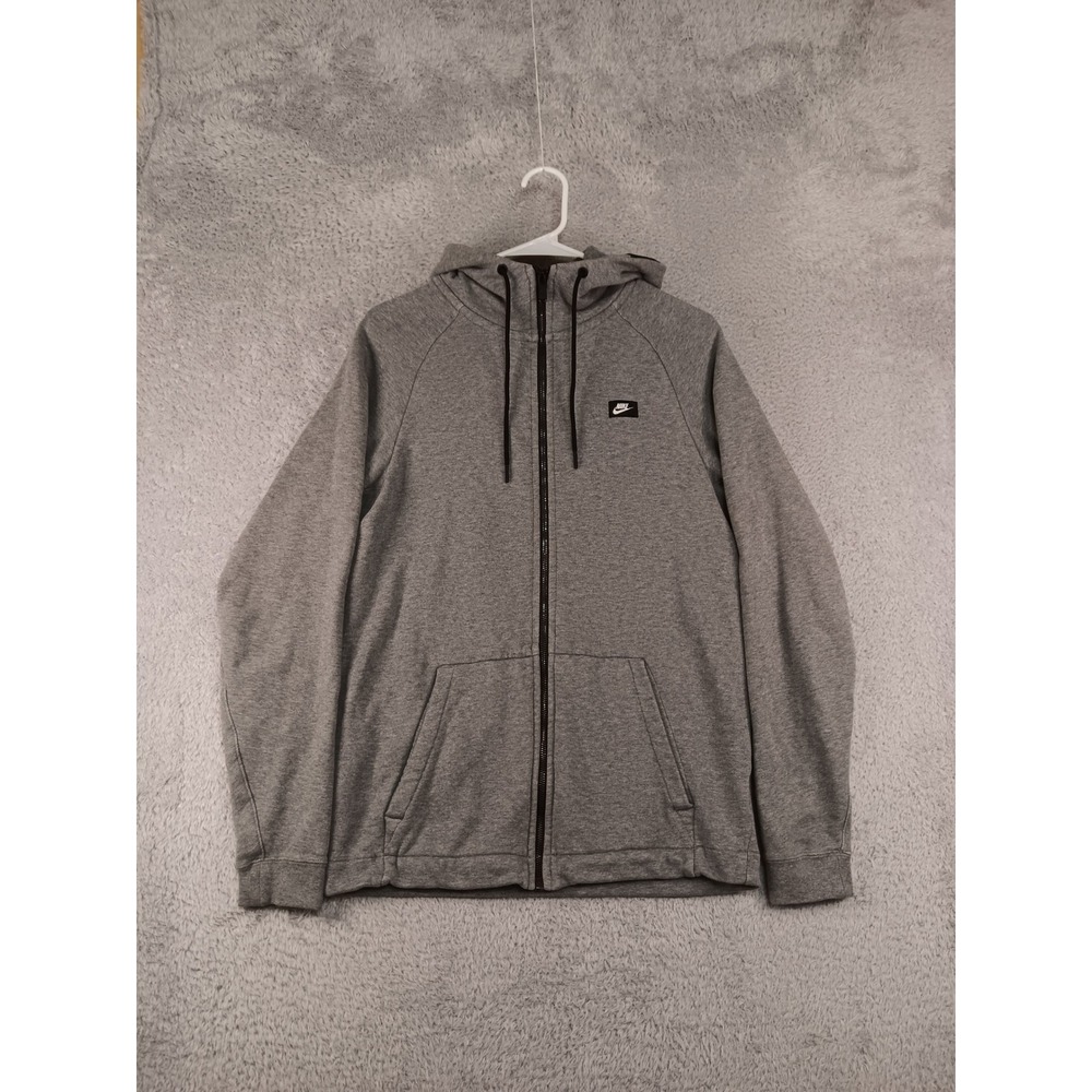 Nike Modern Hoodie Men Size S Gray Full Zip Sportswear Jacket